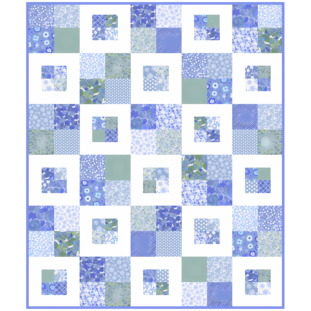 Box Step No Cutting Quilt Kit