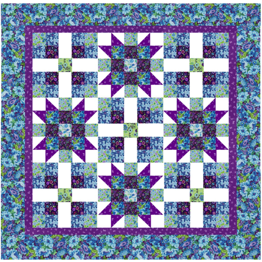 Calico Stars No Cutting Quilt Kit
