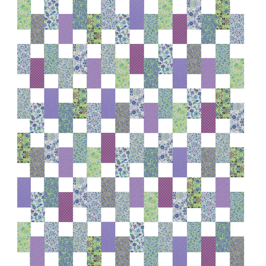 Patchwork Parade Teaberry No Cutting Quilt Kit