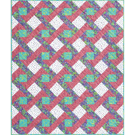 Woven Poppy No Cutting Quilt Kit