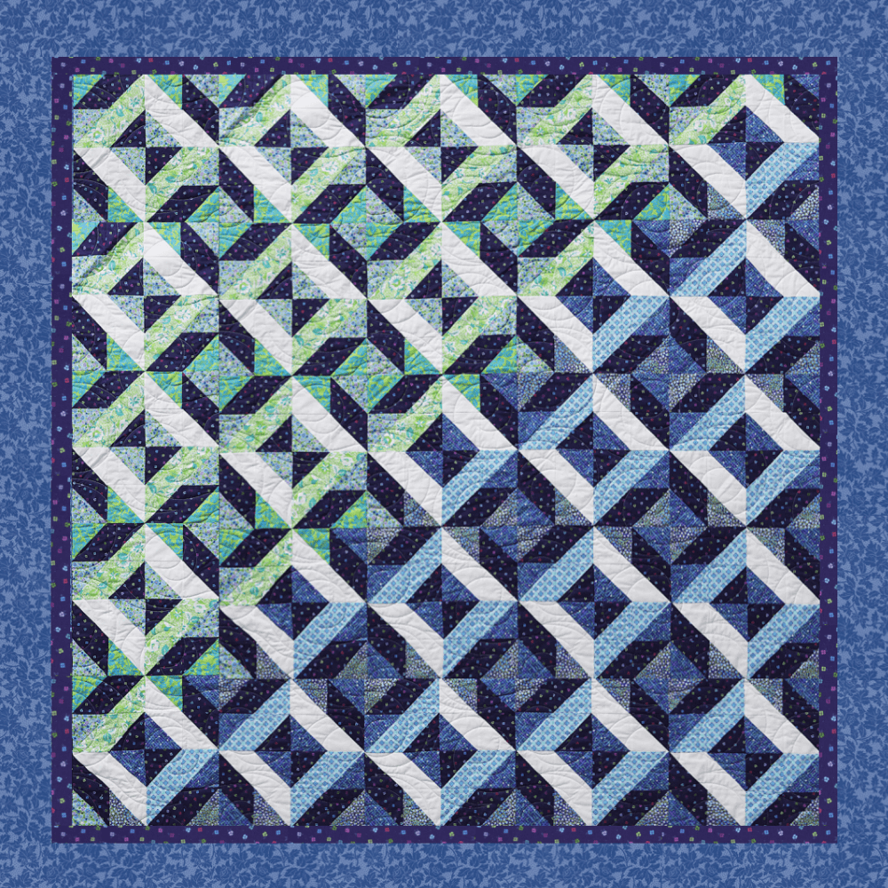 Ocean Waves Ready to Sew Quilt Kit
