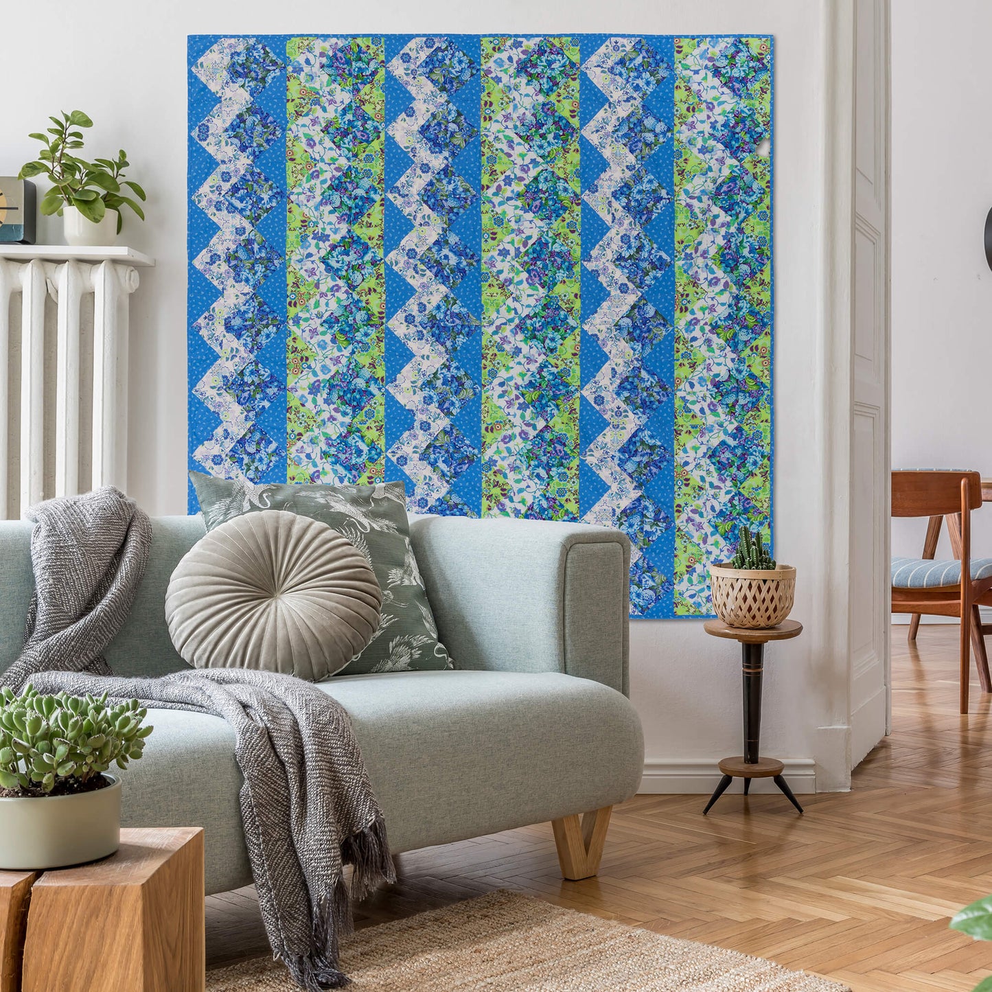 Zig Zag Blue Precut Quilt Kit