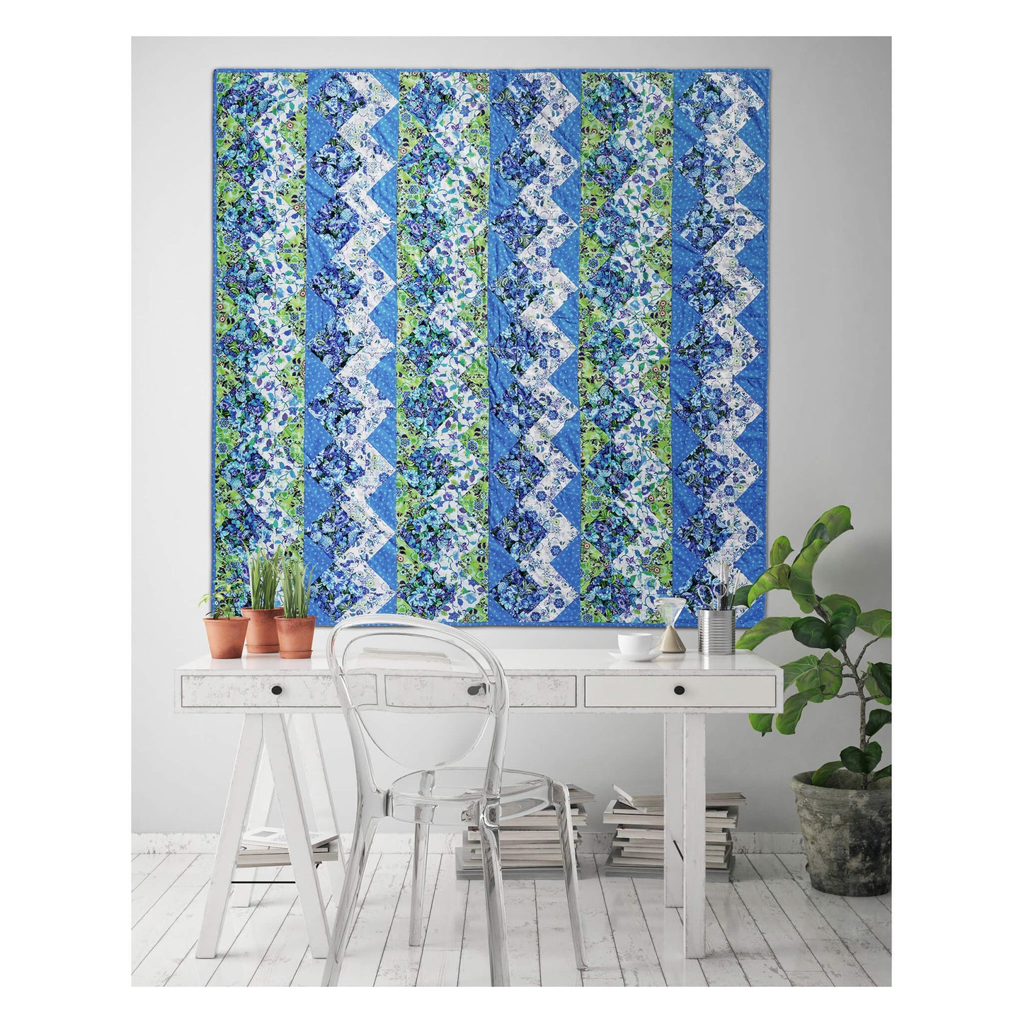 Zig Zag Blue Precut Quilt Kit
