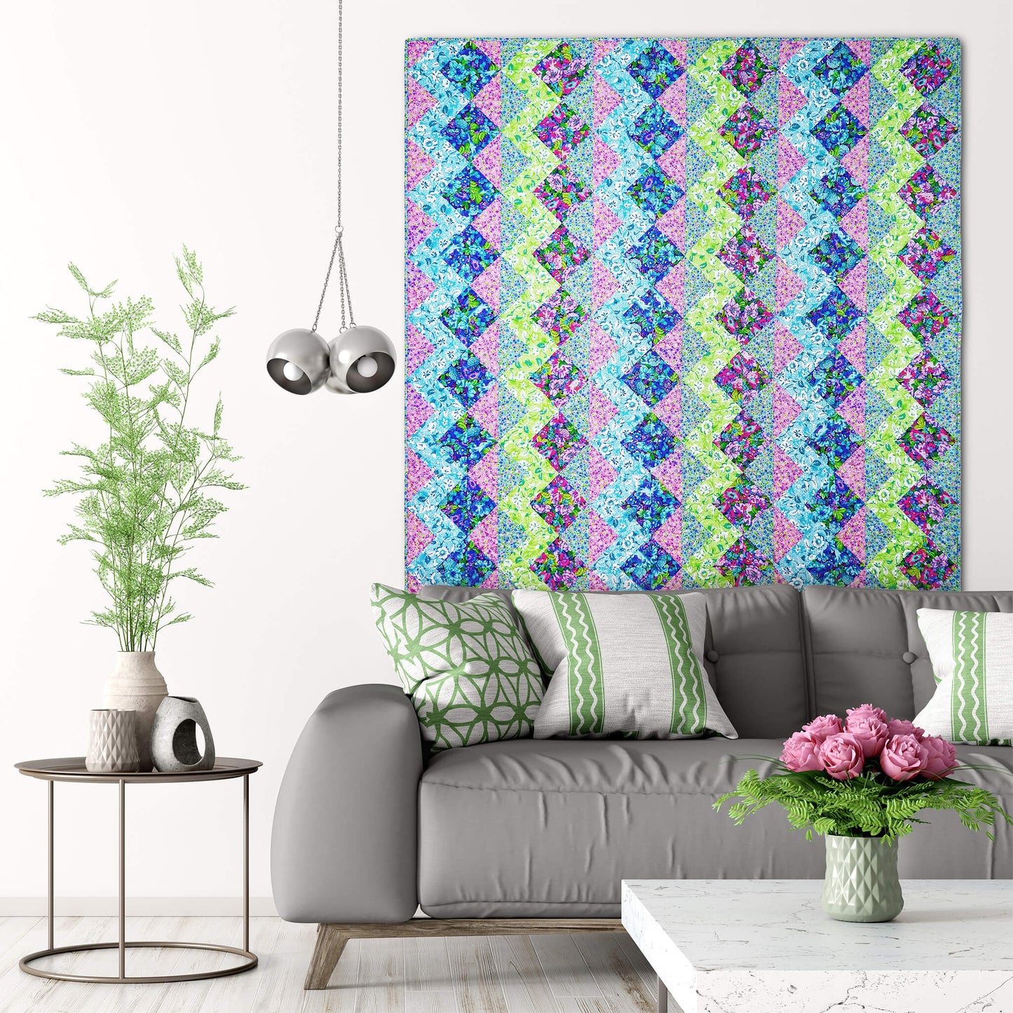 Zig Zag Pink Precut Quilt Kit