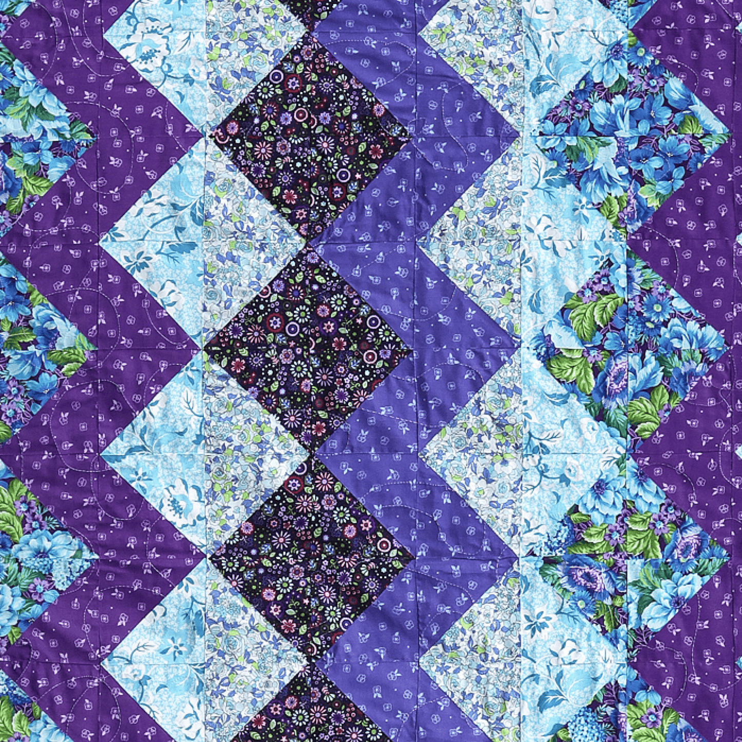 Zig Zag Purple Precut Quilt Kit