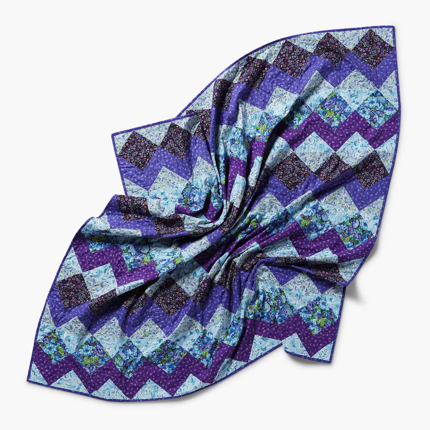 Zig Zag Purple Precut Quilt Kit