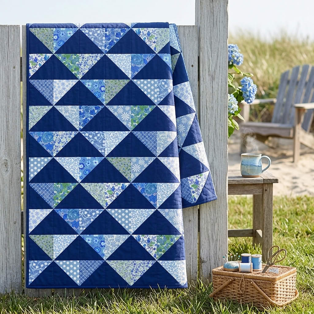 Beach House Evening No Cutting Quilt Kit