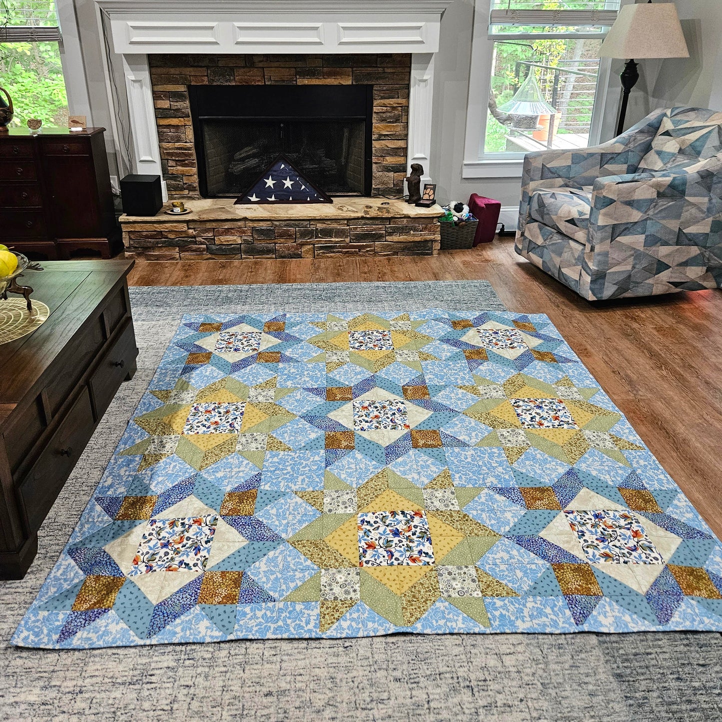 Dancing Stars Dusk No Cutting Quilt Kit