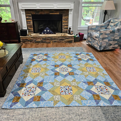 Dancing Stars Dusk No Cutting Quilt Kit