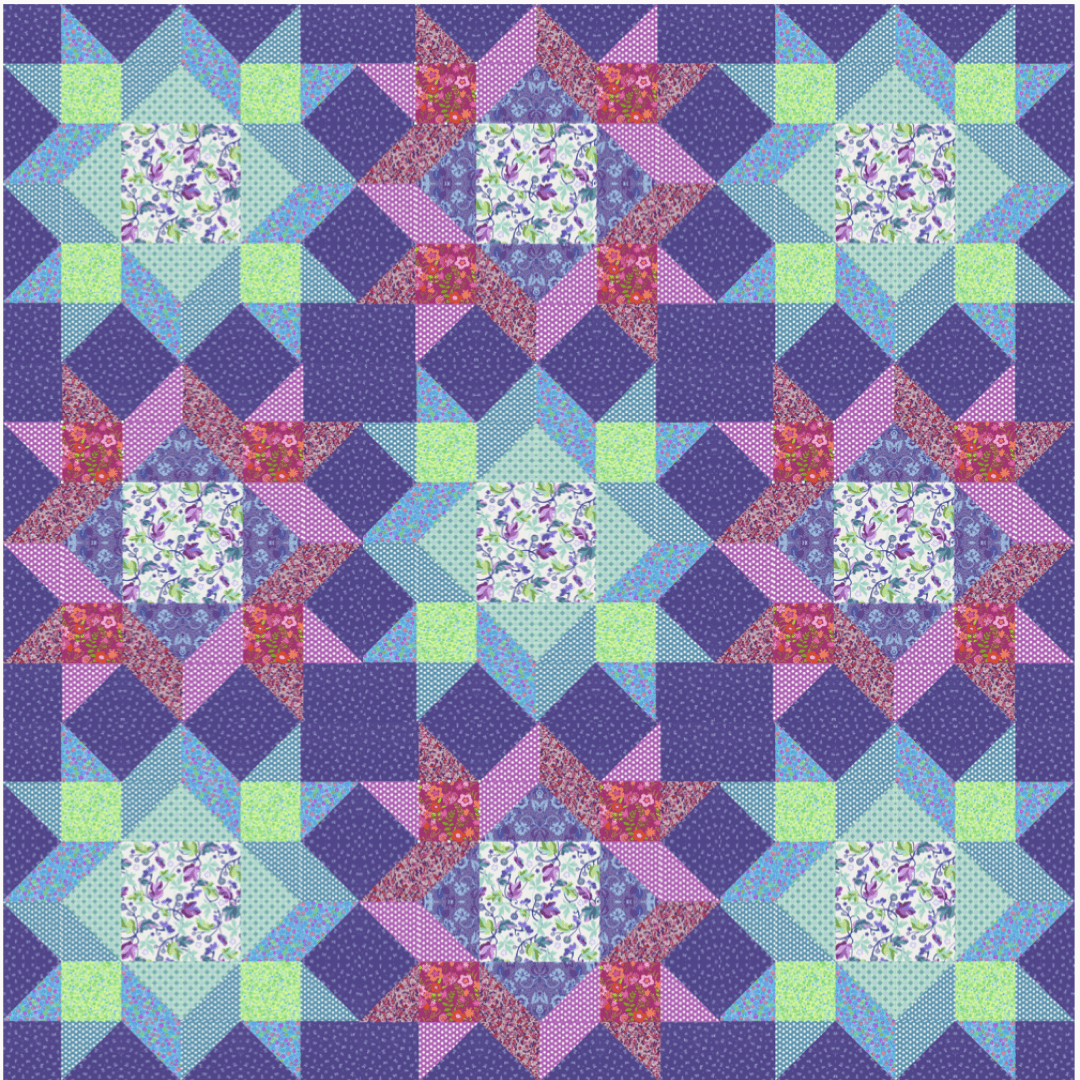 Dancing Stars Glee No Cutting Quilt Kit