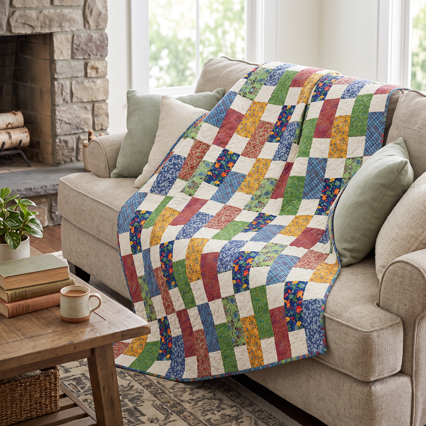 Patchwork Parade Confetti No Cutting Quilt Kit
