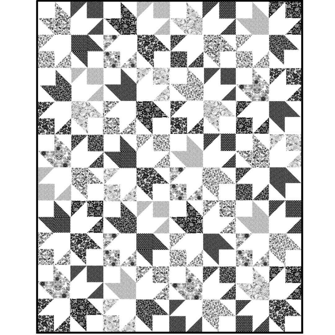 Midnight Star No Cutting Quilt Kit