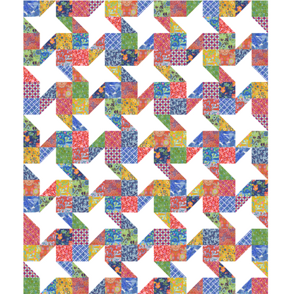 Pinwheel No Cutting Quilt Kit
