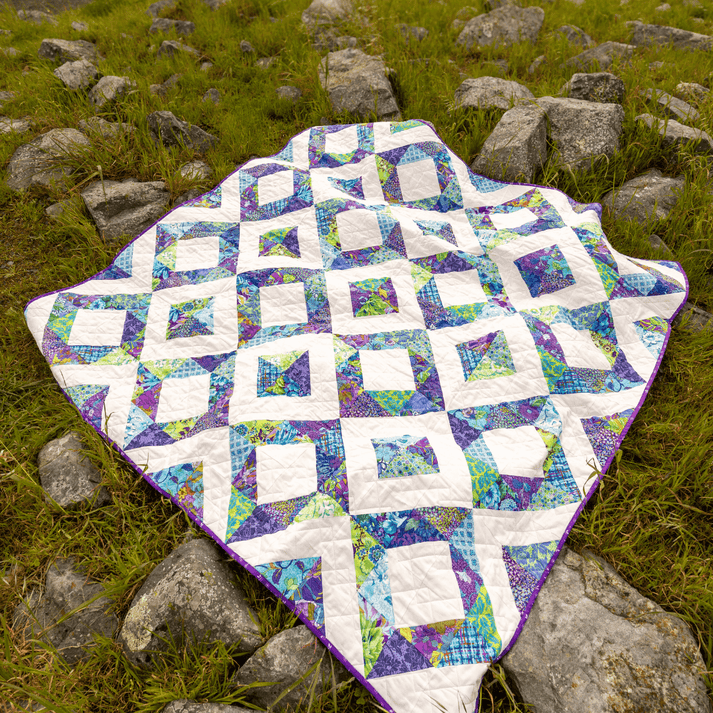 Sky Diamonds No Cutting Quilt Kit - The Quilt Kit Co