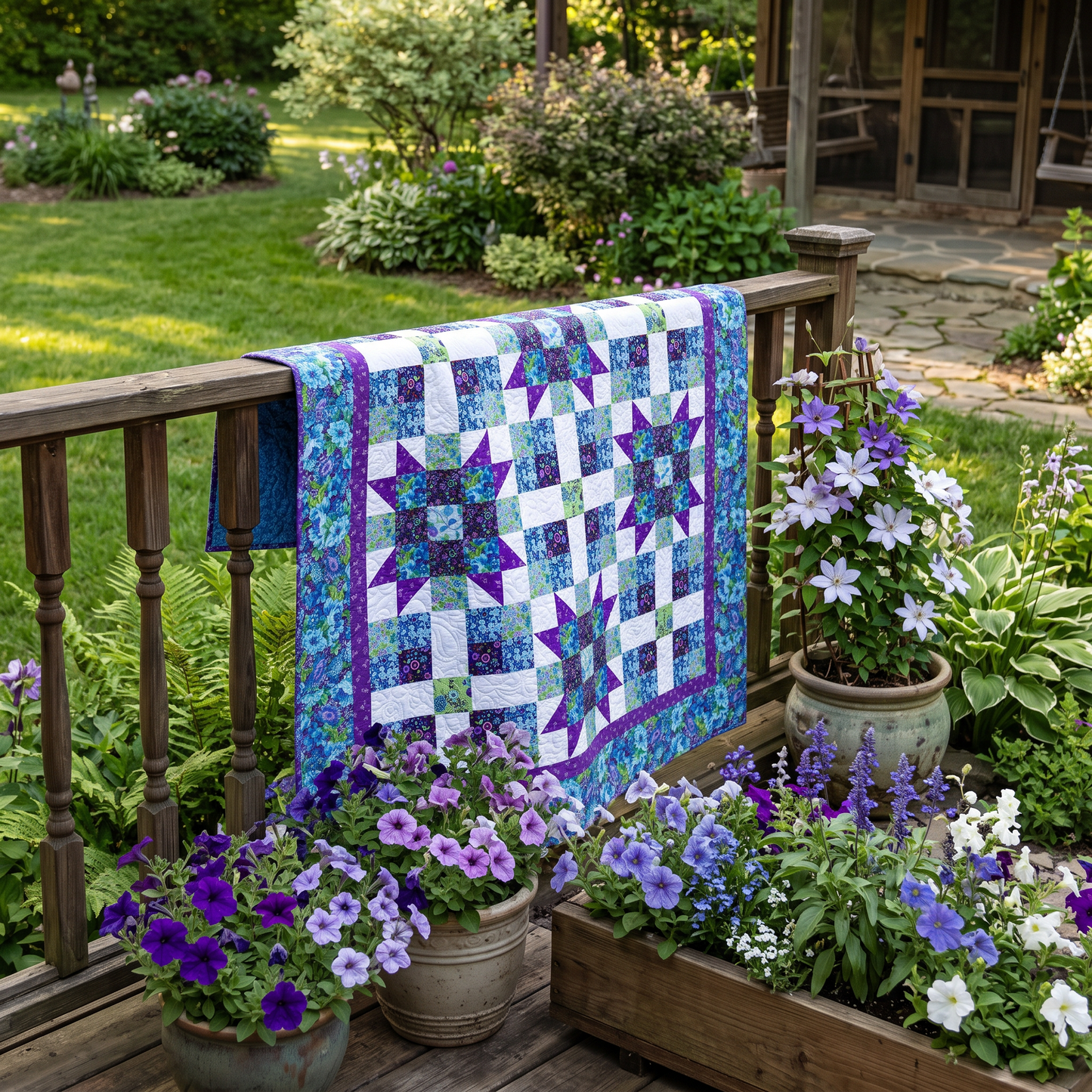 Calico Stars No Cutting Quilt Kit