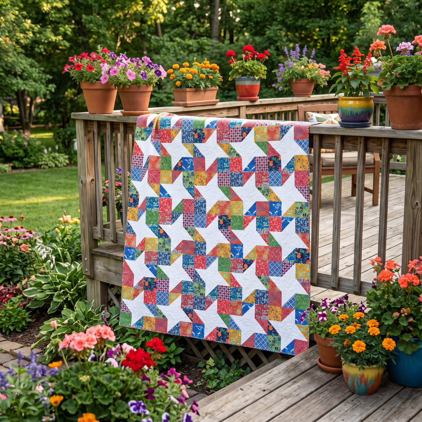 Pinwheel No Cutting Quilt Kit