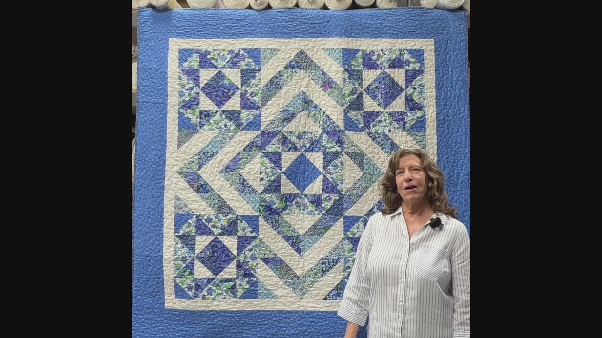 ブロックキルト Bedazzled No Cutting Quilt Kit - The Quilt Kit Co